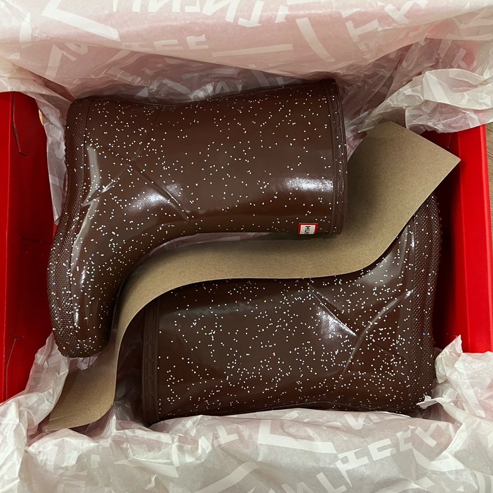 Glitter- Brown- Hunter Boots - 13C